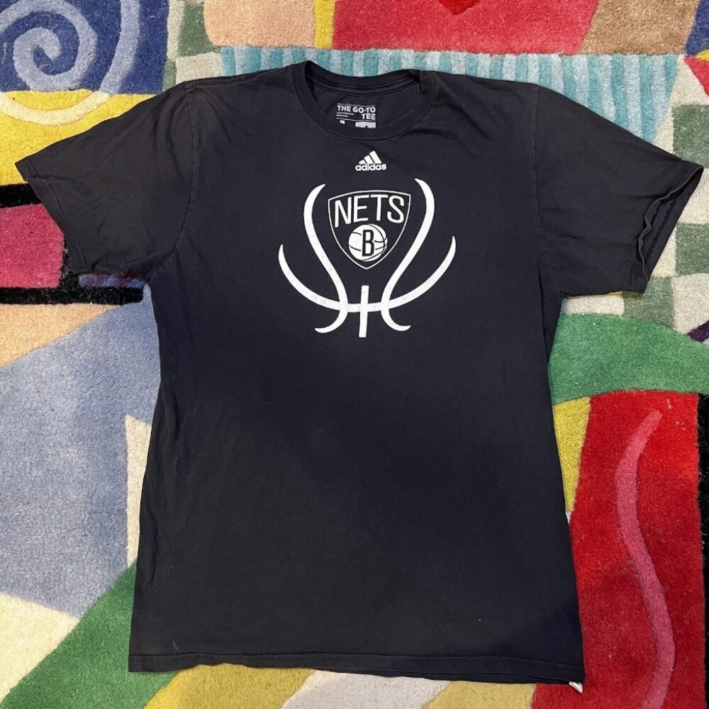 Adidas Brooklyn Nets T-Shirt Black Size L Basketball